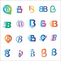 Letter B Logo illustration Design Pack Royalty Free Stock Photo
