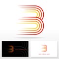 Letter B logo design - vector sign. Royalty Free Stock Photo