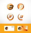 Letter b logo icon set Royalty Free Stock Photo