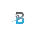 Letter B logo with pelican bird icon design Royalty Free Stock Photo