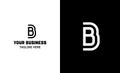 Letter B minimal vector logo. Icon mark design template