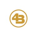 Letter 4B monogram logo icon design vector. Royalty Free Stock Photo