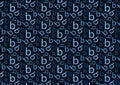 Letter b pattern in different colored blue shades pattern Royalty Free Stock Photo