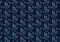 Letter b pattern in different colored blue shades pattern Royalty Free Stock Photo