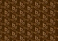 Letter b pattern in different colored brown shades pattern Royalty Free Stock Photo