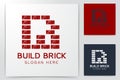 Letter B and R Brick logo design inspiration Royalty Free Stock Photo