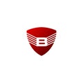 Letter B Shield Wing Logo Vector. Royalty Free Stock Photo