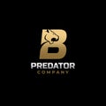 Letter B Tiger, Predator Logo Design Vector