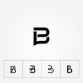 Letter `B` various great big logo typograpy initial