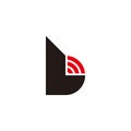 letter b wifi signal logo vector