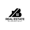 Letter B and Window real estate Concept Vector Logo design Royalty Free Stock Photo