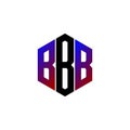 Letter BBB simple logo icon design vector. Royalty Free Stock Photo