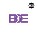 Letter BDE Monogram Logo Design Royalty Free Stock Photo