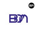 Letter BDM Monogram Logo Design Royalty Free Stock Photo