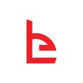 Letter be unique simple geometric logo vector