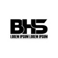 Letter BHS simple monogram logo icon design. Royalty Free Stock Photo