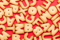 Letter biscuits