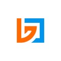 Letter bj logo icon design template elements, minimal monogram illustration - Vector Royalty Free Stock Photo