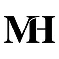 MH letter black logo icon template 1 Royalty Free Stock Photo