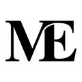 ME letter black logo icon template 1 Royalty Free Stock Photo