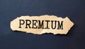 Letter block in word premium on wood background Royalty Free Stock Photo