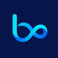 Letter bo infinity modern logo design