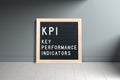 Letter board with message KPI - KEY PERFORMANCE INDICATORS Royalty Free Stock Photo