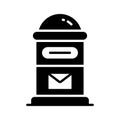 Letter box icon representing mail, communication, and ecommerce shopping Royalty Free Stock Photo