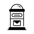 Letter box icon representing mail, communication, and ecommerce shopping Royalty Free Stock Photo