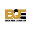 Letter BQE simple monogram logo icon design. Royalty Free Stock Photo