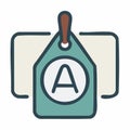 Letter A Brand Tag Icon Illustration Royalty Free Stock Photo