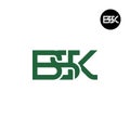 Letter BSK Monogram Logo Design Royalty Free Stock Photo