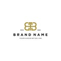 Letter BTB logo design vector Royalty Free Stock Photo