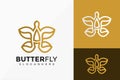 Letter A Butterfly and Leaf Logo Vector Design. Abstract emblem, designs concept, logos, logotype element for template Royalty Free Stock Photo