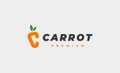 Letter C Carrot Logo Design Vector Icon Illustration Royalty Free Stock Photo