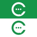 Letter C Chatting logo design