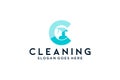 Letter C for cleaning clean service Maintenance for car detailing, homes logo icon vector template