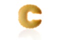 Letter C Cookie Biscuit english capital font isolated