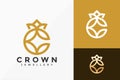 Letter C Crown Logo Vector Design. Abstract emblem, designs concept, logos, logotype element for template Royalty Free Stock Photo