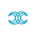 Letter C design element icon with modern infinity concept idea