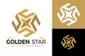 Letter C Golden Star logo design vector symbol icon illustration Royalty Free Stock Photo