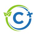 Letter C Healthcare Logo. Doctor Logo on Alphabet C Sign. Medical Pharmacy Plus Symbol Design