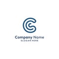 Letter C line logo design Royalty Free Stock Photo