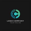 Letter C logo design template