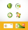 Letter c logo icon set Royalty Free Stock Photo