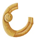 A letter C made of wooden doll