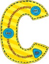 Letter C in Patchwork Style