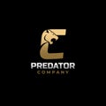 Letter C Tiger, Predator Logo Design Vector Royalty Free Stock Photo