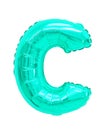 Letter c turquoise color