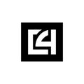 Letter C4 logo icon design template elements, square logo vector